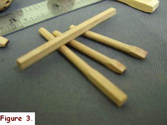 These 1/12th scale spokes being shaped here are cut from Tasmanian Myrtle.